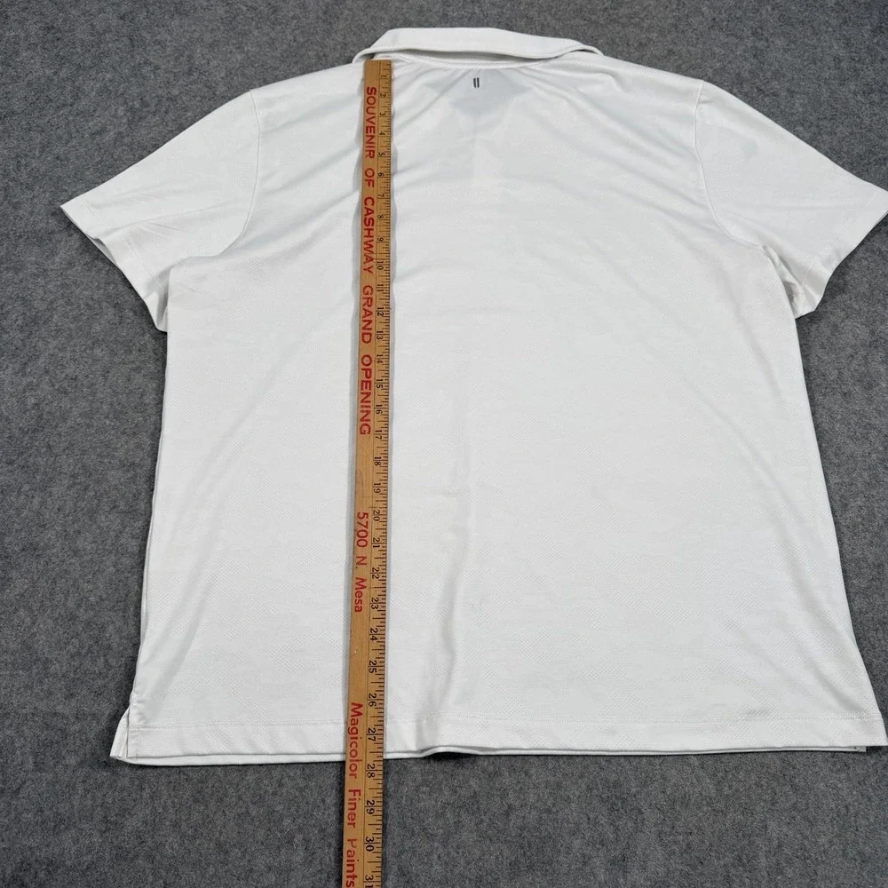 No Bull Performance Golf‎ Polo White Shirt Men's Athletic Stretch Size XL